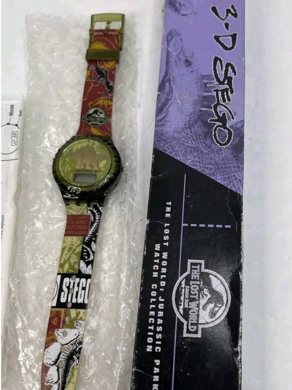 JURASSIC PARK THE LOST WORLD 3-D STEGO WATCH DINOSAUR WATCH Burger King 1997 - Picture 5 of 9